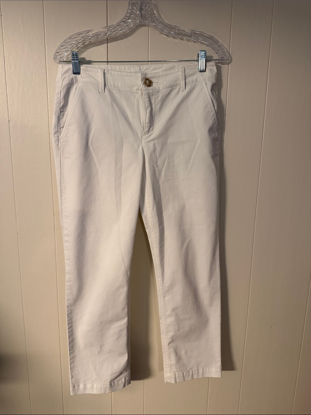 LOFT The Monroe Slim White Pant
